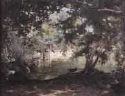 unknow artist A remembrance of the Villa Borghese, oil painting on canvas